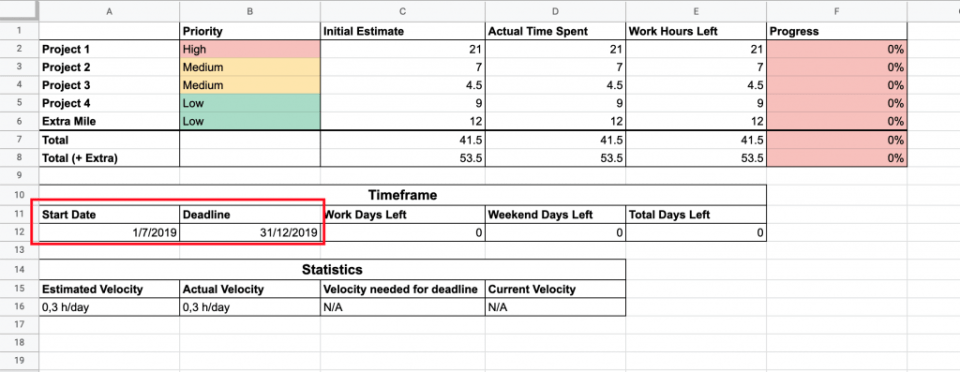 Deadline for new year's resolution goals